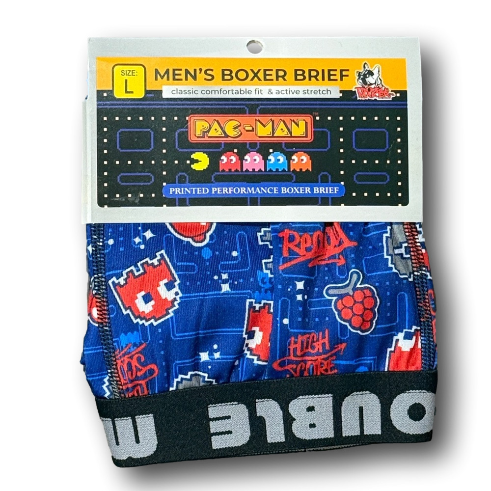 Mens Pac-Man Retro Video Game Licensed Boxer Briefs - Size Large - NWT